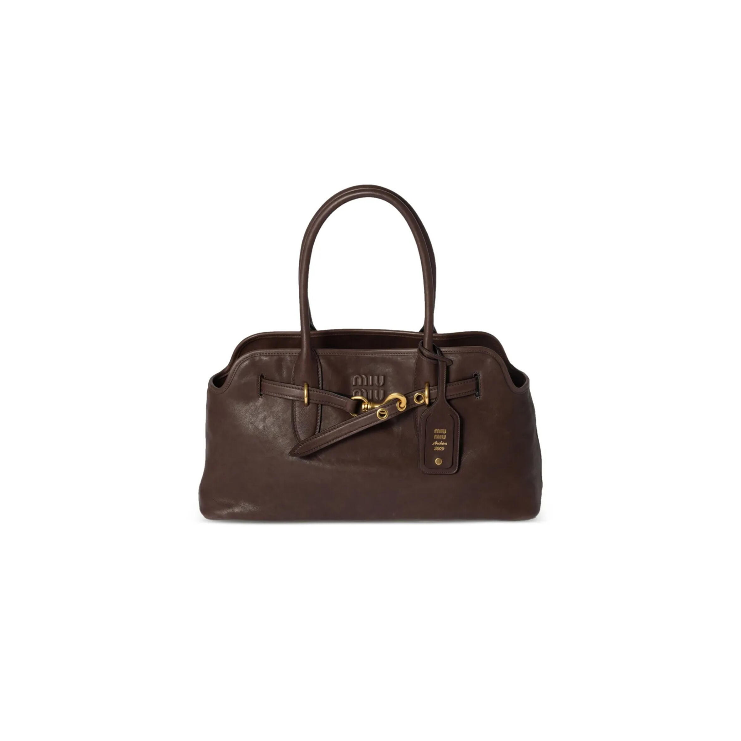 MIU MIU AVENTURE NAPPA LEATHER BAG 5BG310 (44*22.5*14.5cm)